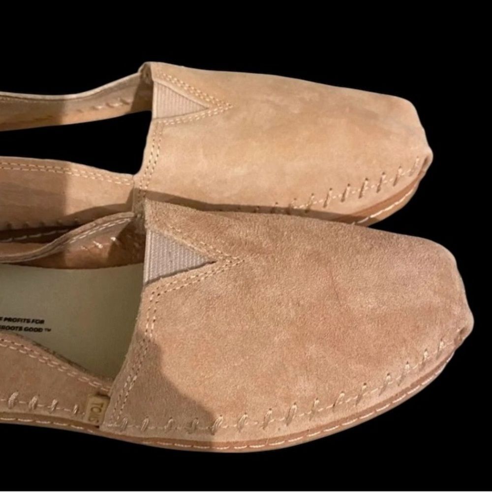 Women’s Toms suede comfort slip on loafers Blush shoes size 6 - Picture 7 of 9